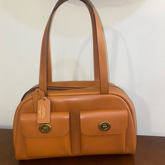 Coach Handbags - Coach Twin Turnlock In Toffee